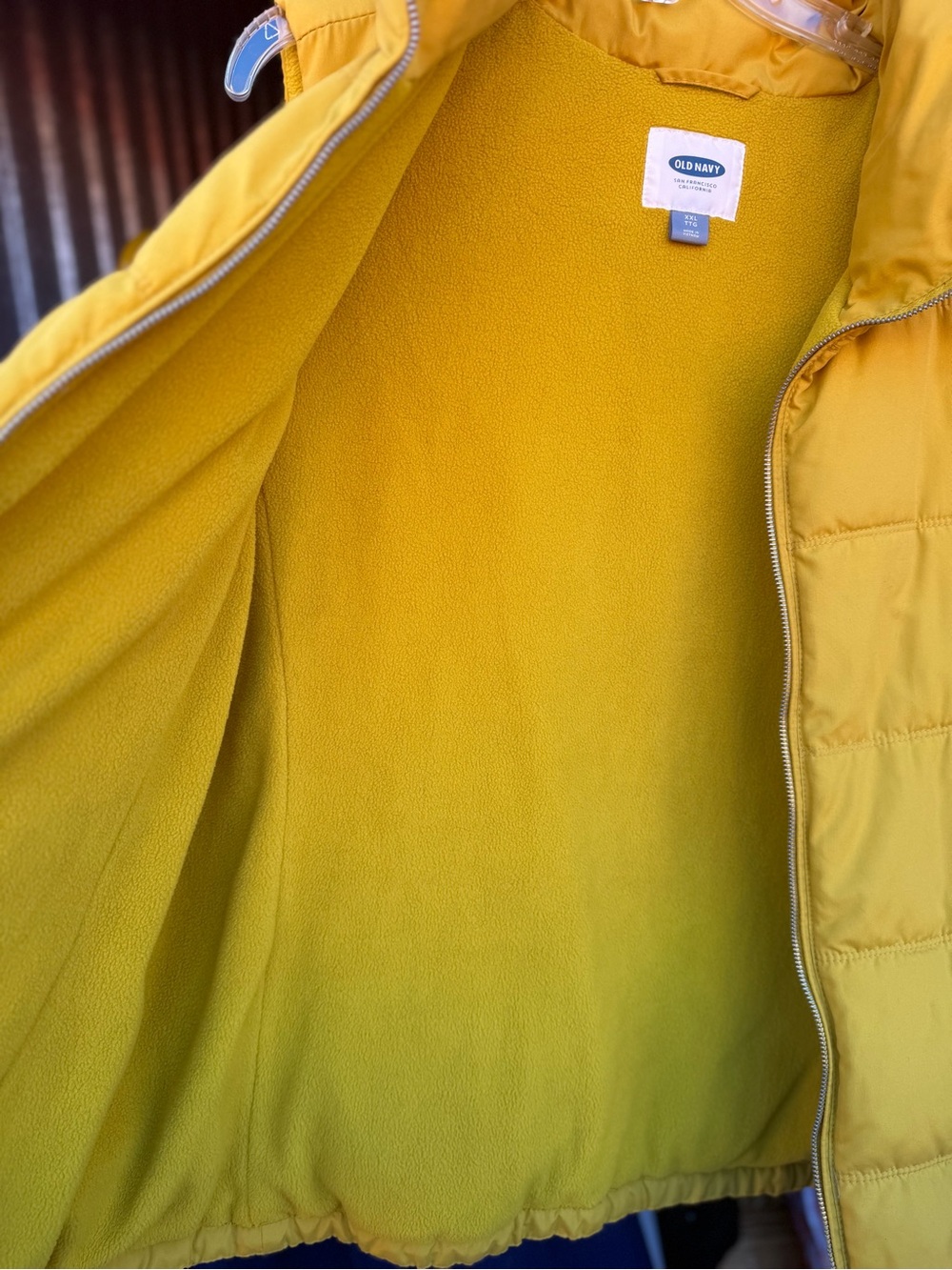 Old Navy Yellow Quilted Puffer Vest - Women's Sleeveless Jacket - Picture 2 of 4
